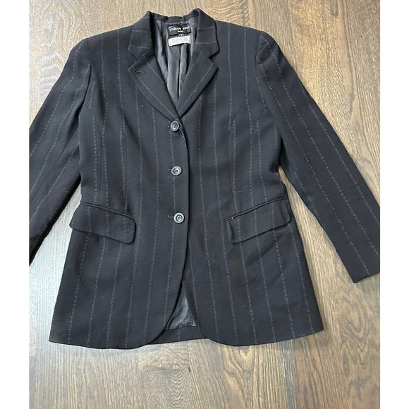Philippe Adec Paris Bergdorf Striped Blazer Jacket~ 97%wool~US 8 / 40 - Picture 1 of 6